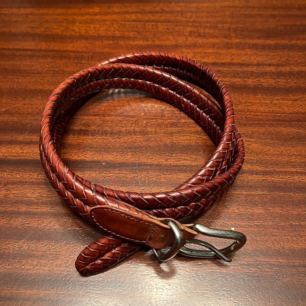 Men’s braided Brown Coach belt.  Size 38.